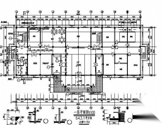 [福建石狮市]某派出所四层办公楼建筑施工图cad施工图下载【ID:166816196】
