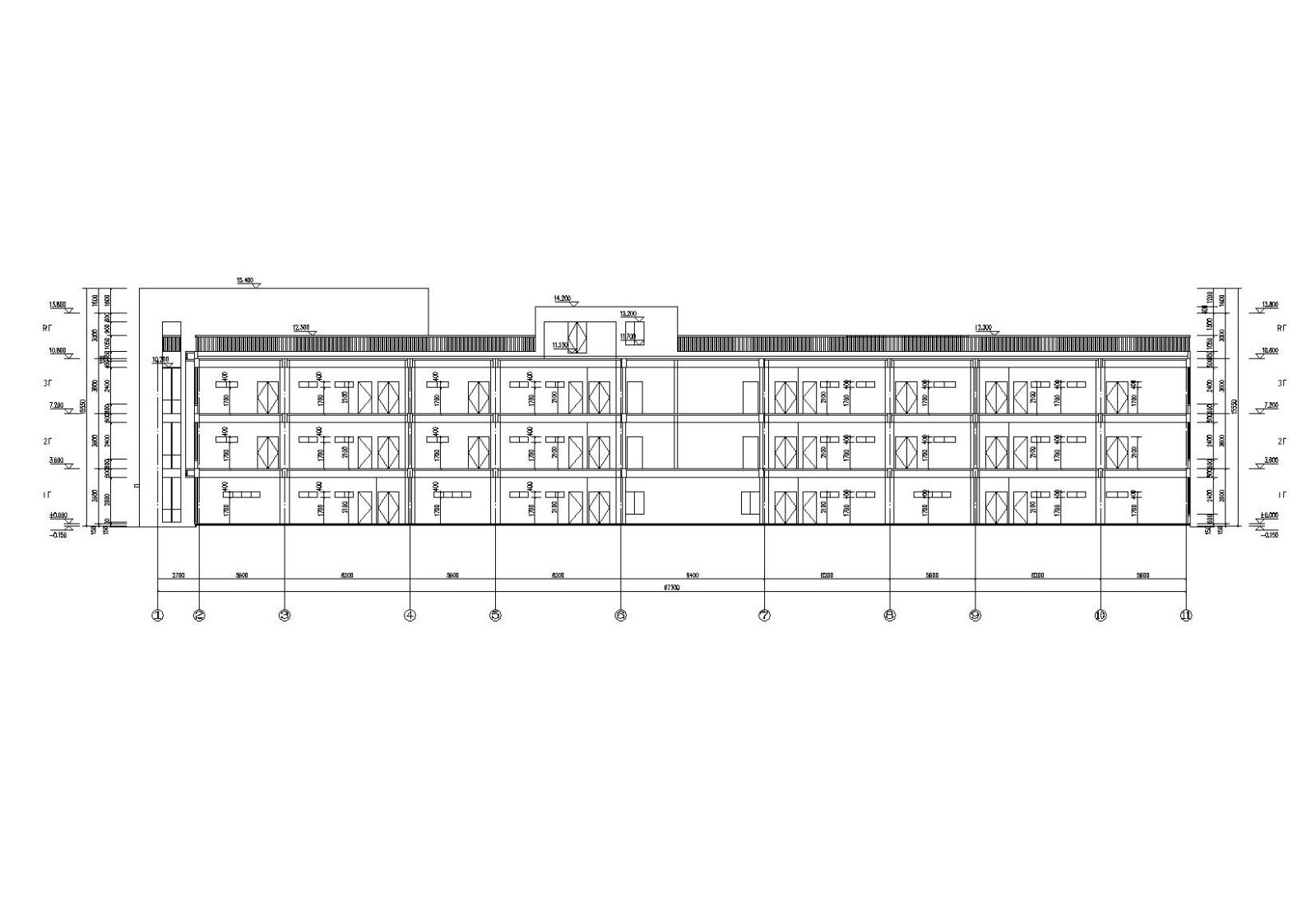 12班幼儿园建筑设计施工图(CAD+SU+效果图）cad施工图下载【ID:151537125】