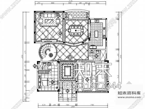 施工图东莞环境幽雅简约欧式三层别墅样板间CAD装修施工图施工图下载【ID:531977344】