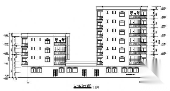 江南某花园住宅楼建筑方案图cad施工图下载【ID:149852133】