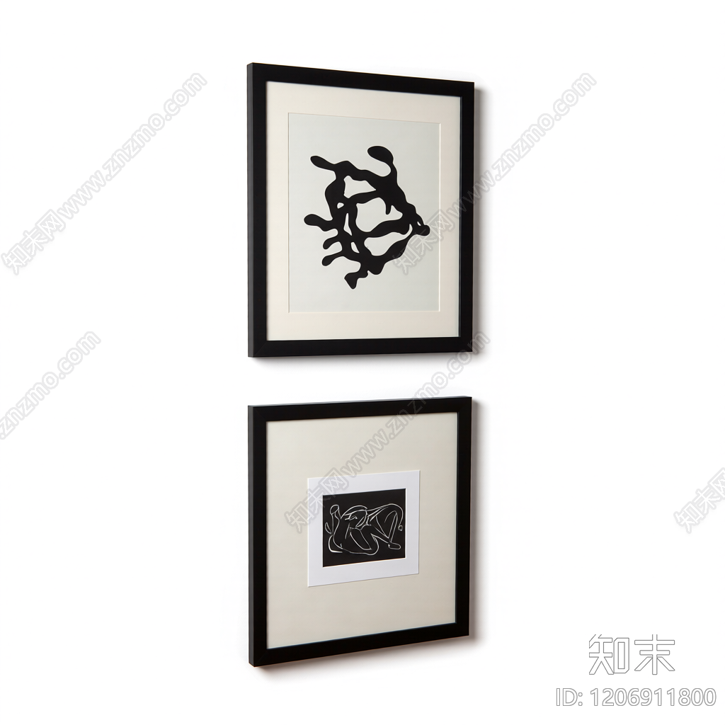 挂画装饰组合3D模型下载【ID:1206911800】