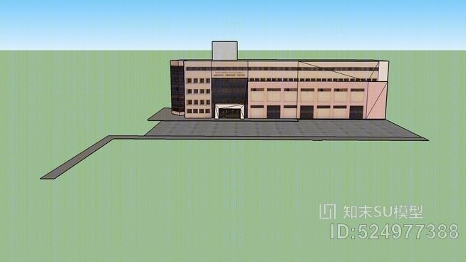 工业服务中心SU模型下载【ID:524977388】
