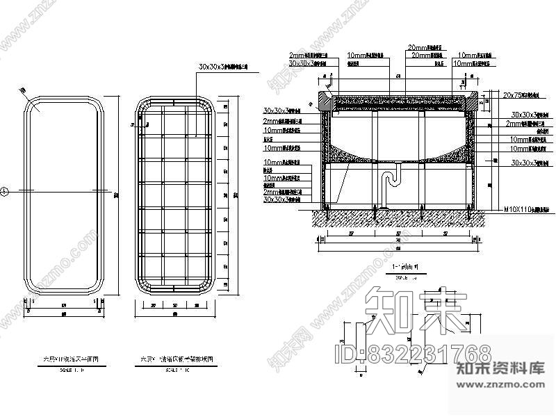 图块/节点桑拿VIP洗澡床详图cad施工图下载【ID:832231768】