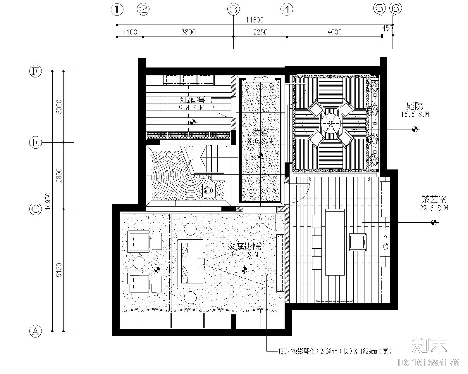 珠海华发水郡花园四居室别墅样板房施工图cad施工图下载【ID:161695176】