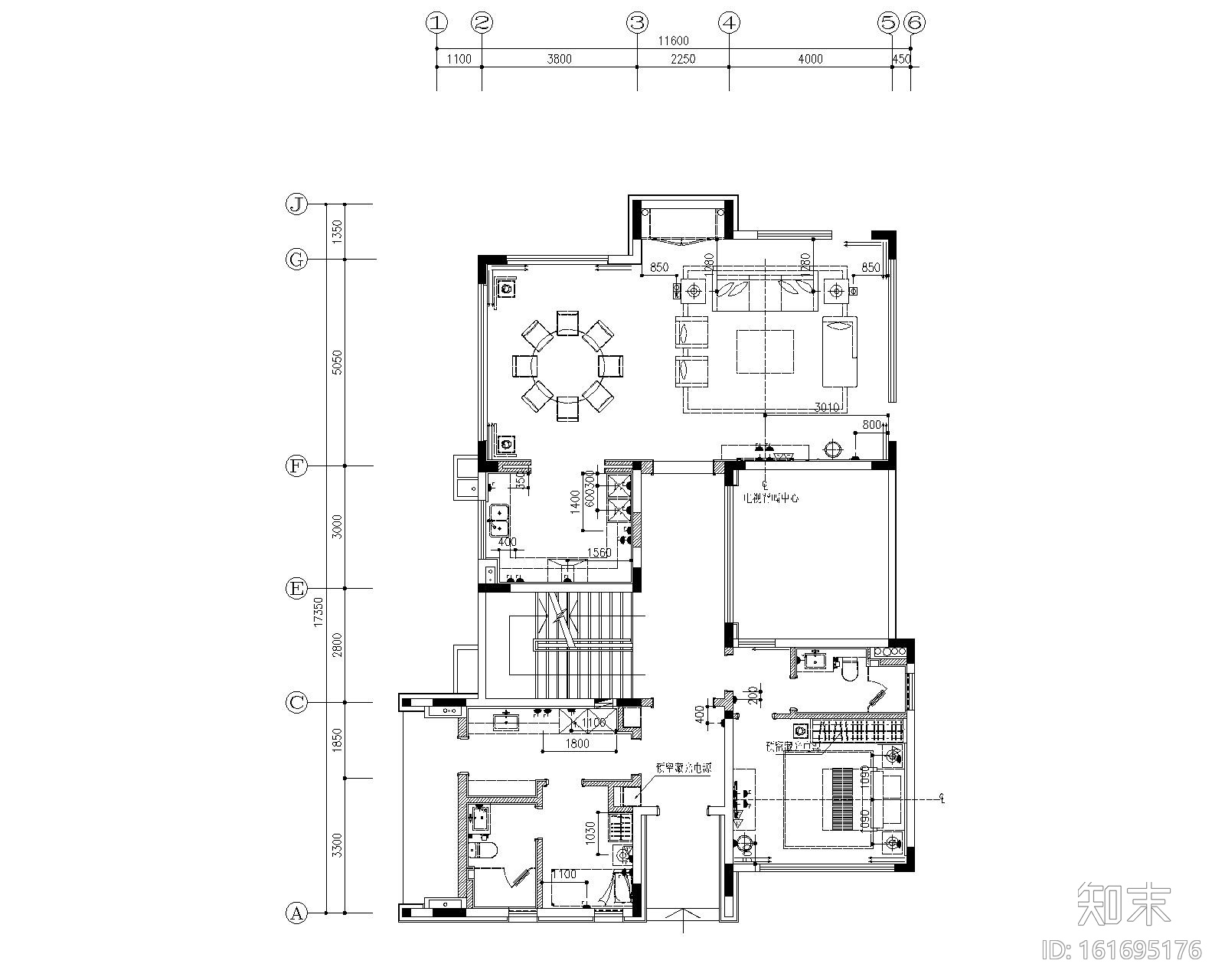 珠海华发水郡花园四居室别墅样板房施工图cad施工图下载【ID:161695176】