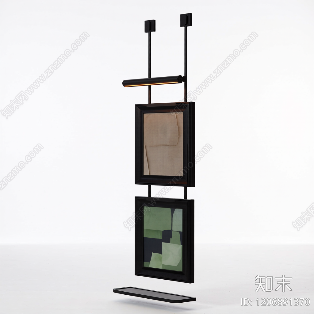 悬挂画框展示架3D模型下载【ID:1206891370】