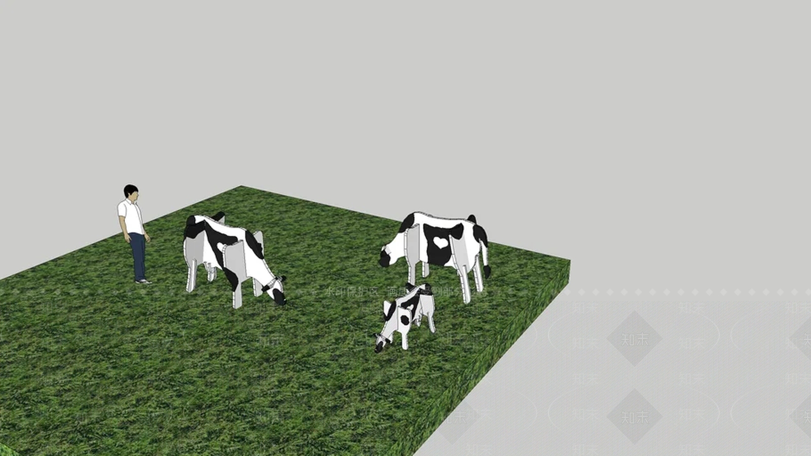 奶牛SU模型下载【ID:1162485572】