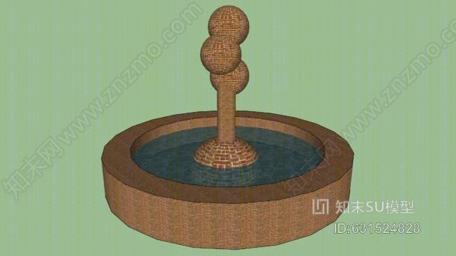 喷泉SU模型下载【ID:631524828】