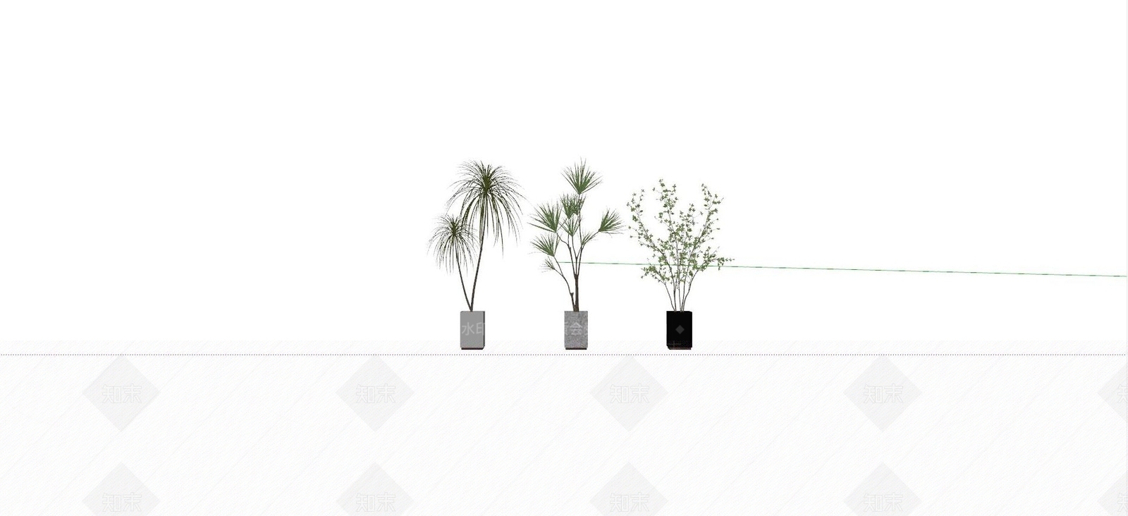 绿植盆栽SU模型下载【ID:1127866623】