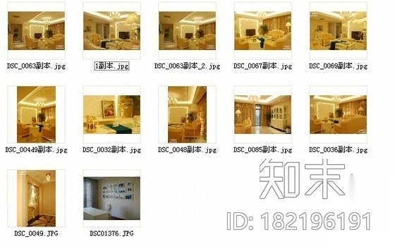 [上海]新古典四居室内装修设计图（含实景）cad施工图下载【ID:182196191】