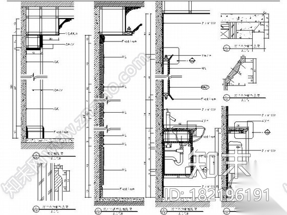 [上海]新古典四居室内装修设计图（含实景）cad施工图下载【ID:182196191】