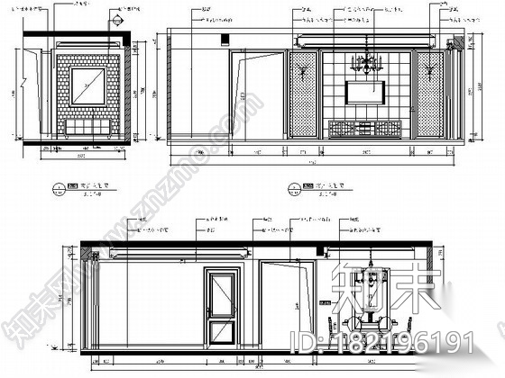 [上海]新古典四居室内装修设计图（含实景）cad施工图下载【ID:182196191】