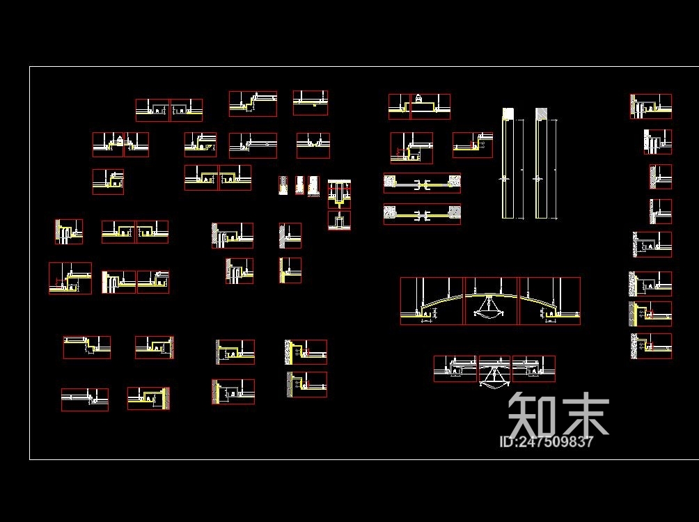 标准天花大样图集cad施工图下载【ID:247509837】