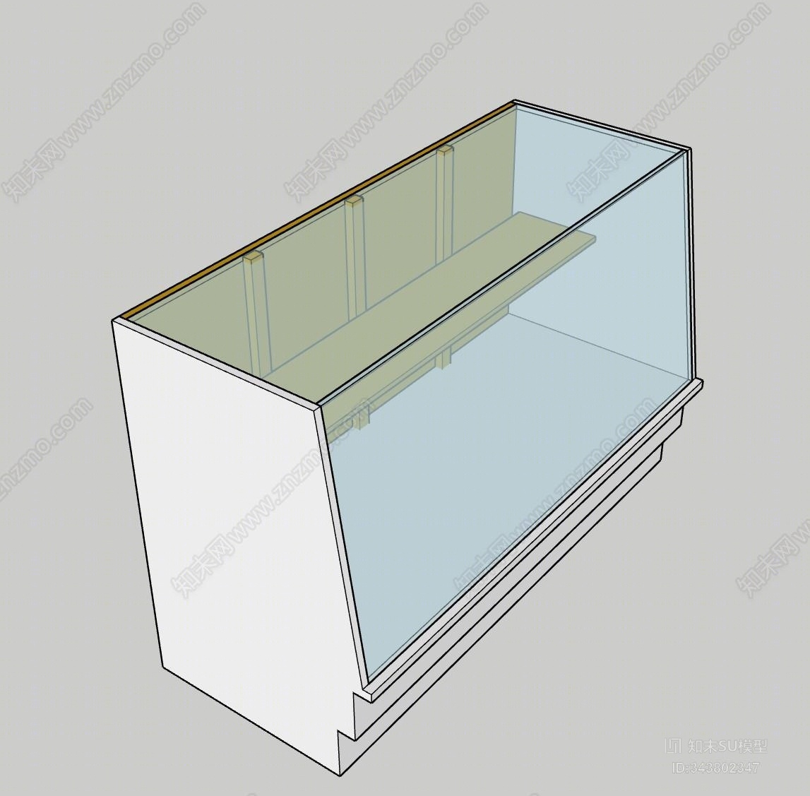 现代陈列柜SU模型下载【ID:343802347】