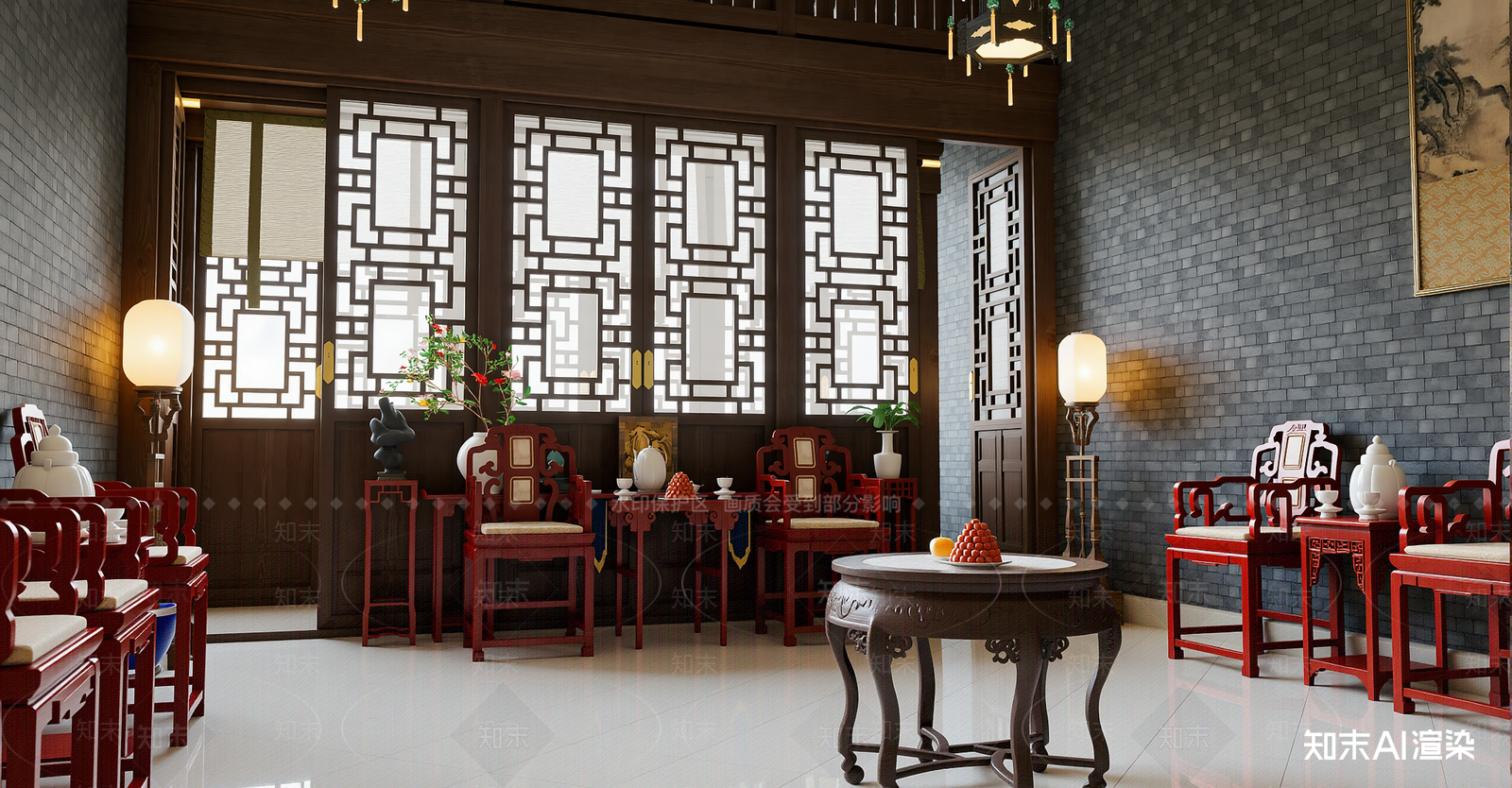 中式博物馆SU模型下载【ID:1215985294】