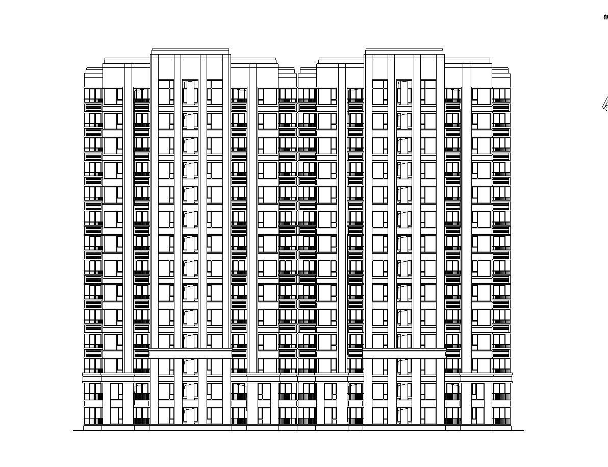 [上海]普陀区上粮欧陆风格居住区建筑施工图设计cad施工图下载【ID:149862159】