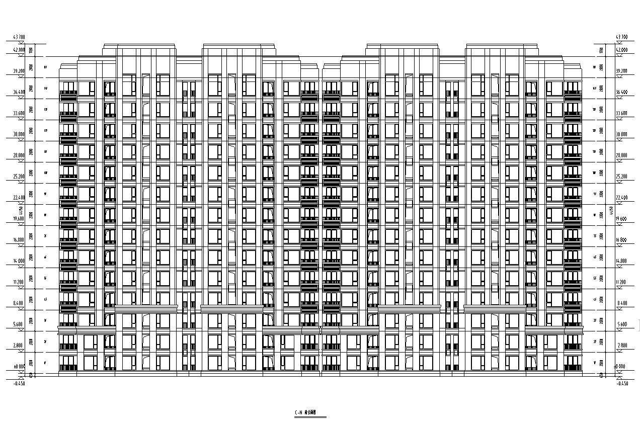 [上海]普陀区上粮欧陆风格居住区建筑施工图设计cad施工图下载【ID:149862159】