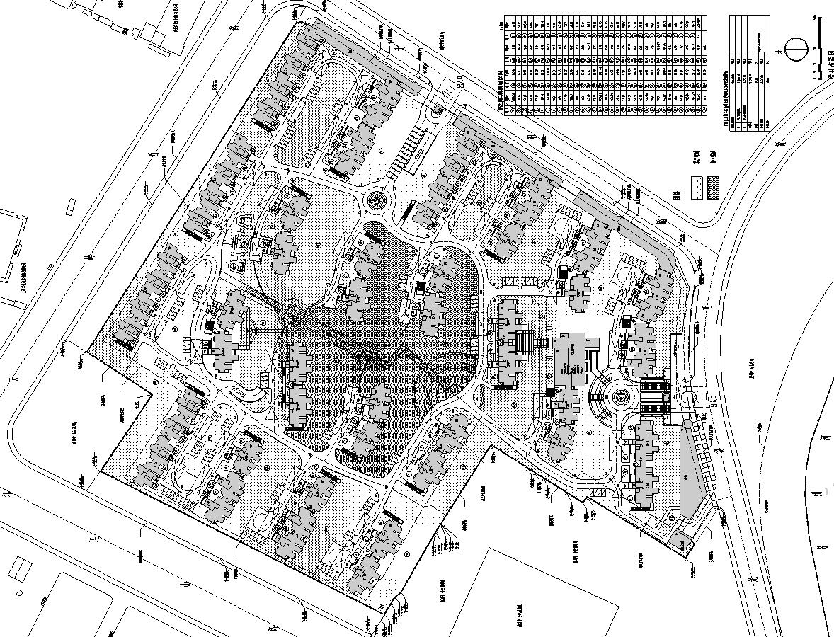 [上海]普陀区上粮欧陆风格居住区建筑施工图设计cad施工图下载【ID:165627108】