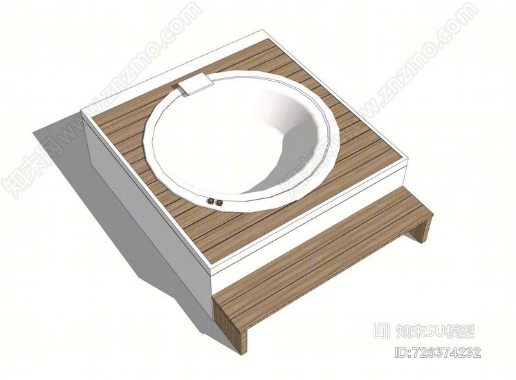 泡池浴缸SU模型下载【ID:726374232】