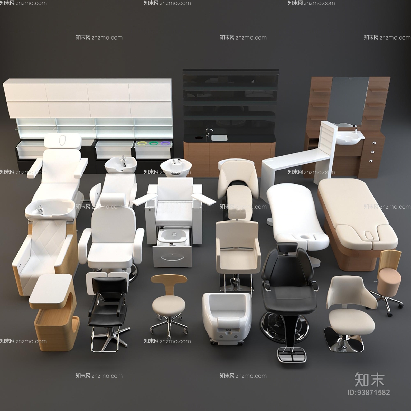 现代皮质按摩椅3D模型下载【ID:93871582】