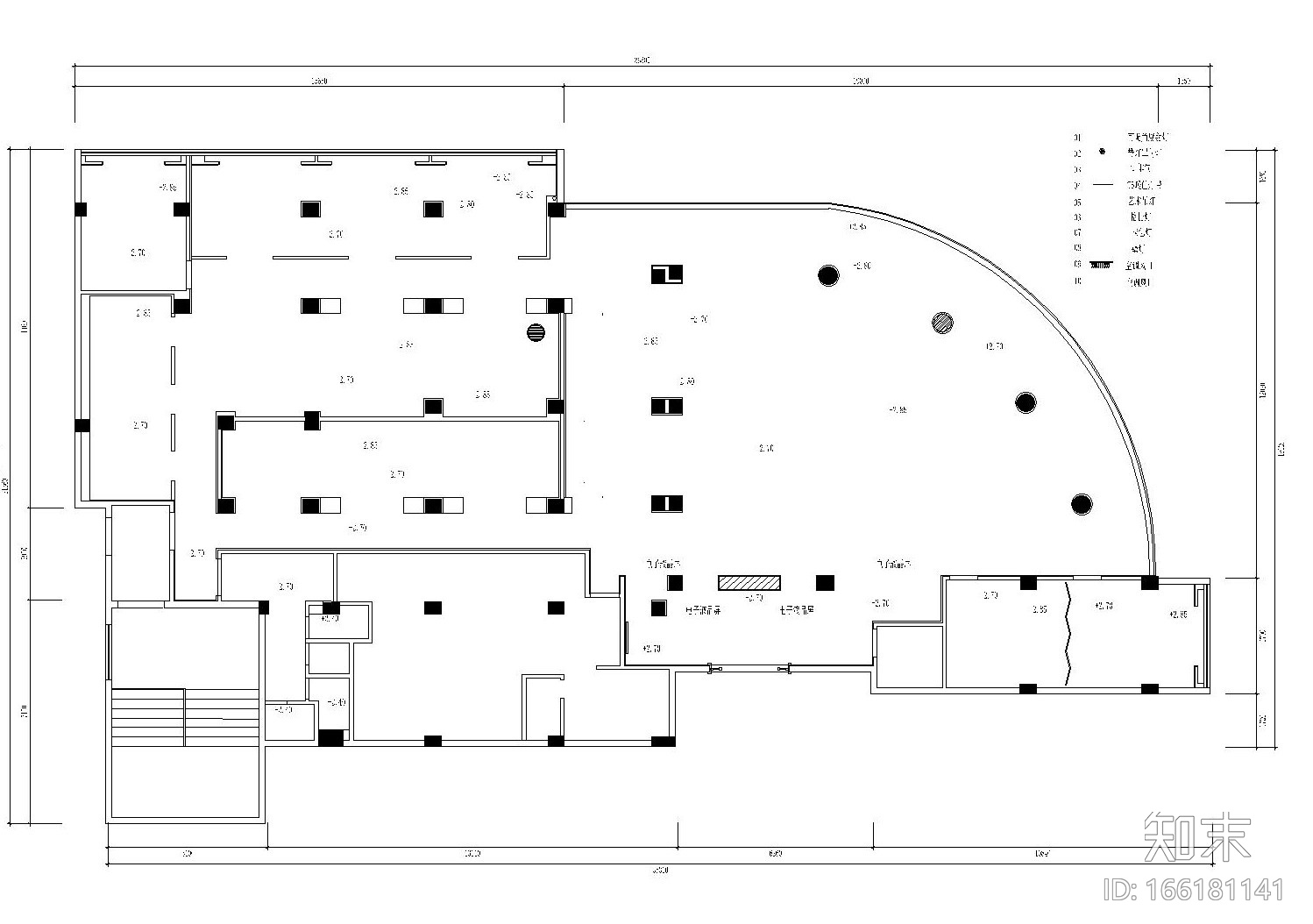 后现代风格大型餐厅内部装修施工图（附效果图）cad施工图下载【ID:166181141】