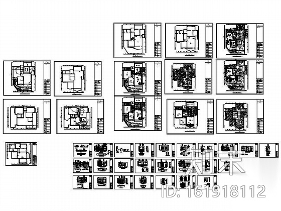 二层别墅设计方案图纸cad施工图下载【ID:161918112】