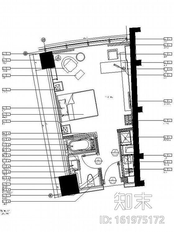 [浙江]五星级酒店标准客房施工图(含效果)施工图下载【ID:161975172】