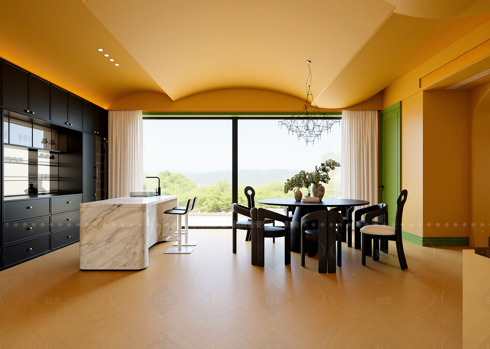 法式民宿大厅3D模型下载【ID:1214989376】