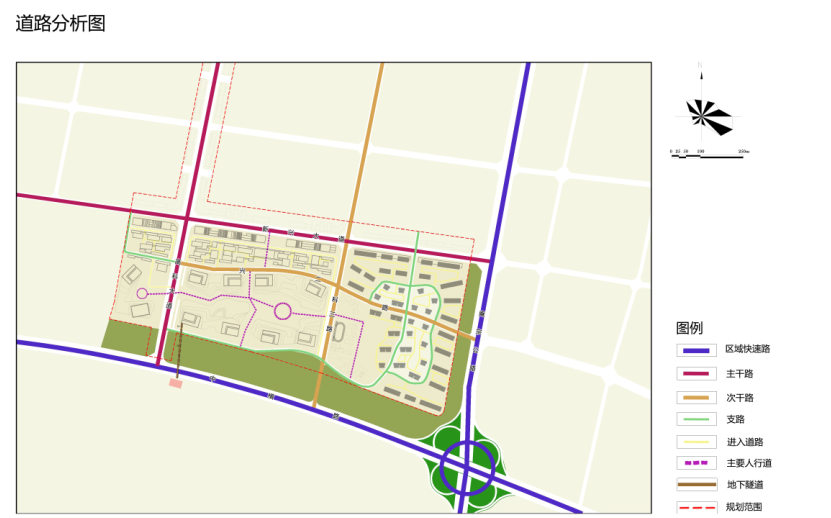 [浙江]新兴产业集群区核心区城市规划设计cad施工图下载【ID:151736117】