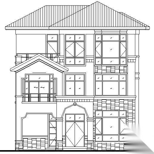 广东某三层别墅建筑结构图纸（3-330型别墅）施工图下载【ID:149899139】