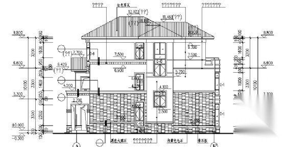 广东某三层别墅建筑结构图纸（3-330型别墅）施工图下载【ID:149899139】