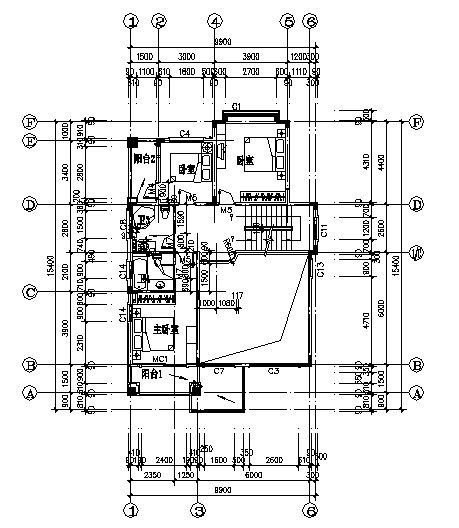 广东某三层别墅建筑结构图纸（3-330型别墅）施工图下载【ID:149899139】