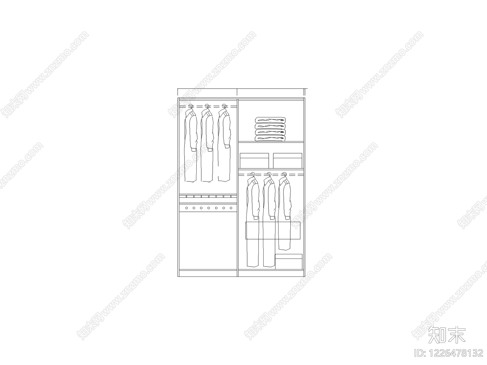 柜子cad施工图下载【ID:1226478132】