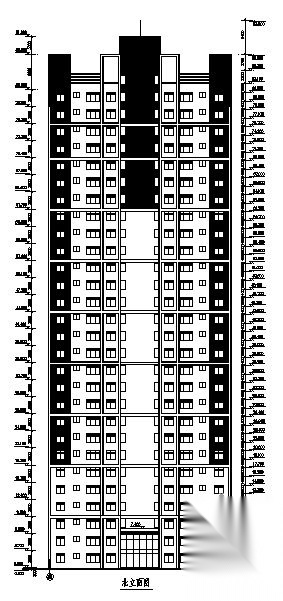 青岛某花园小区高层塔式住宅建筑方案图(3#4#楼)施工图下载【ID:149879144】