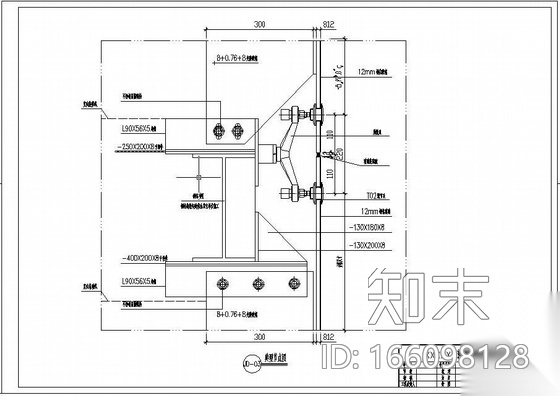 某超市全玻璃幕墙工程结构设计图cad施工图下载【ID:166098128】