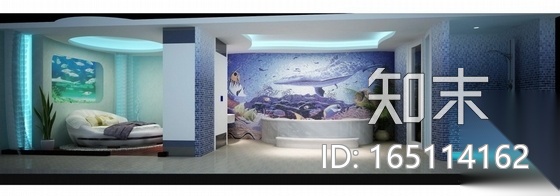 [江苏]海底世界度假村宾馆室内设计CAD施工图（含效果）cad施工图下载【ID:165114162】
