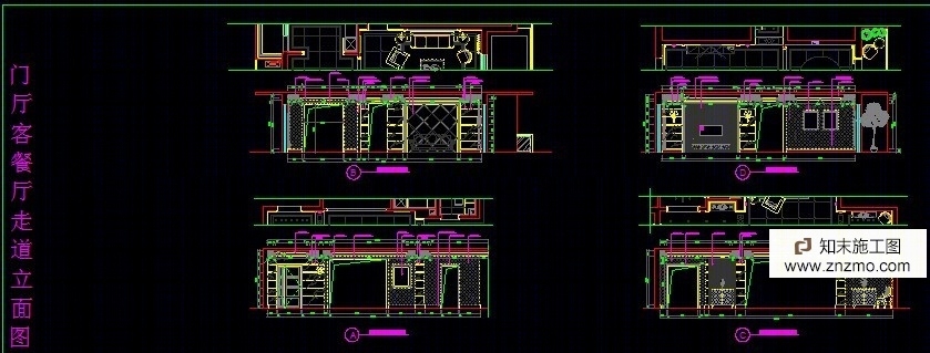 新古典风格！全套家装详细图纸cad施工图下载【ID:36909661】