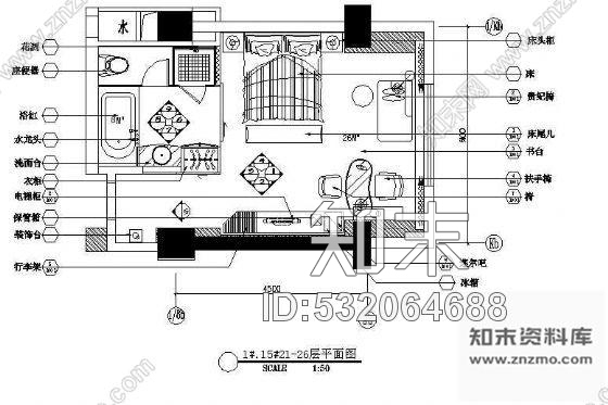 施工图五星酒店标准客房设计cad施工图下载【ID:532064688】