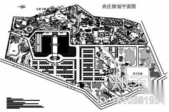 某农庄景观规划设计图施工图下载【ID:161038195】