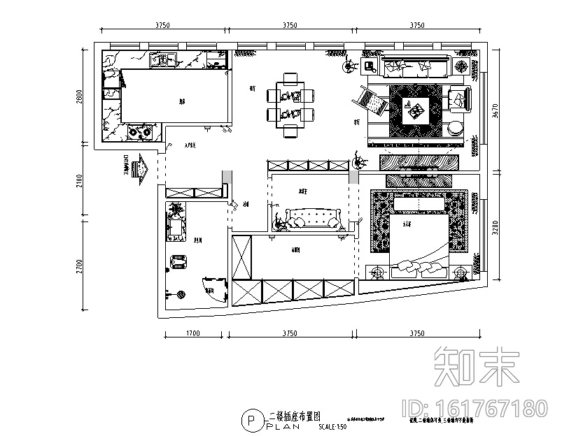 [重庆]灰色调后现代风格自建房三居室住宅设计施工图（附...cad施工图下载【ID:161767180】