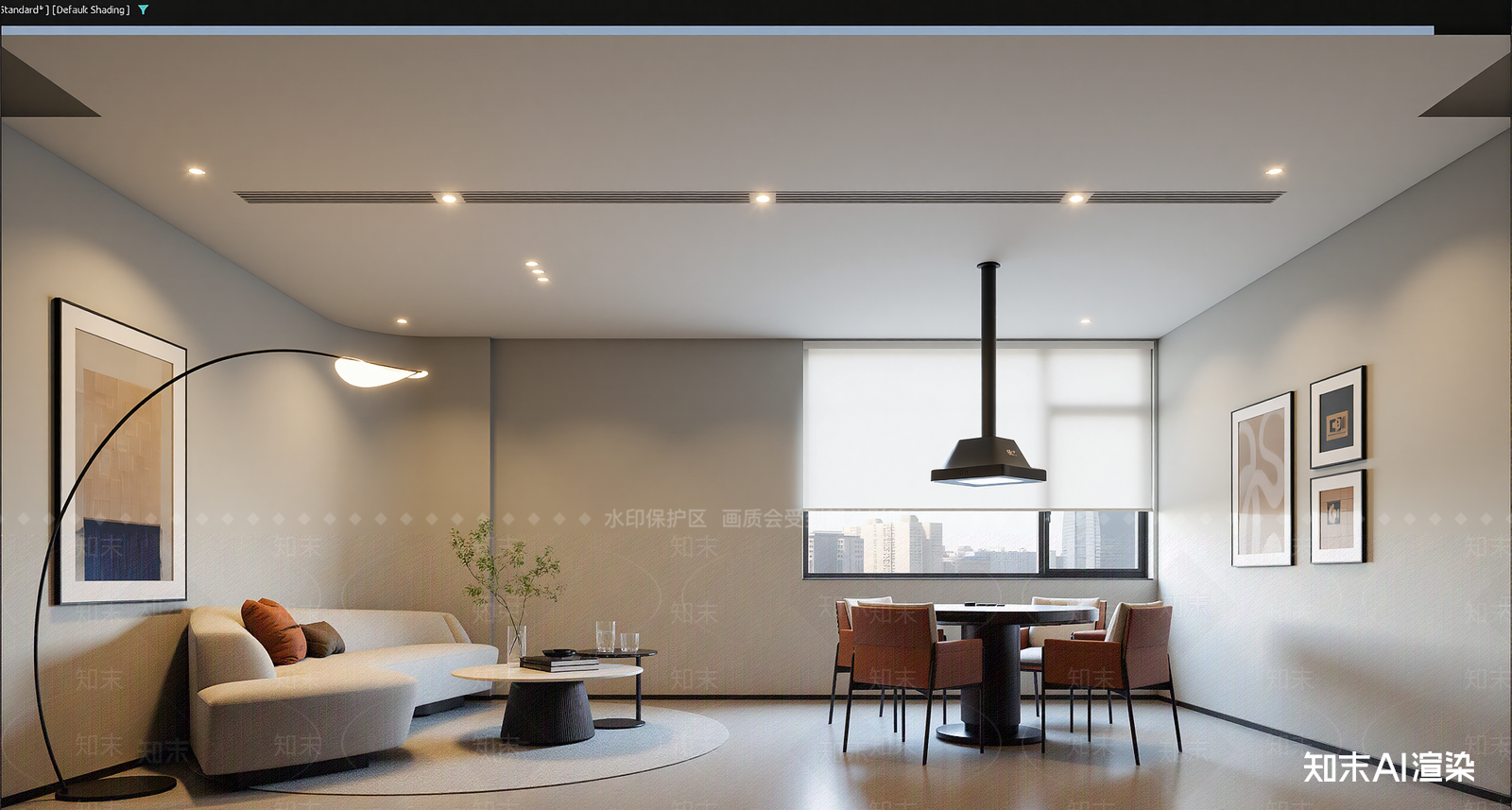 现代客餐厅3D模型下载【ID:1221484198】