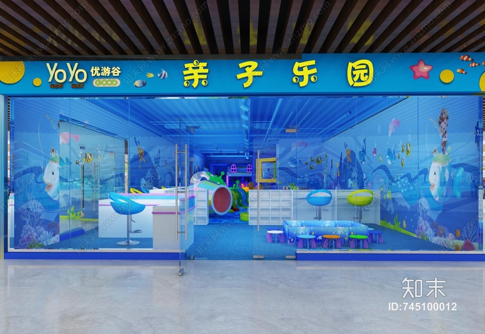 现代亲子萌宝乐园3D模型下载【ID:745100012】