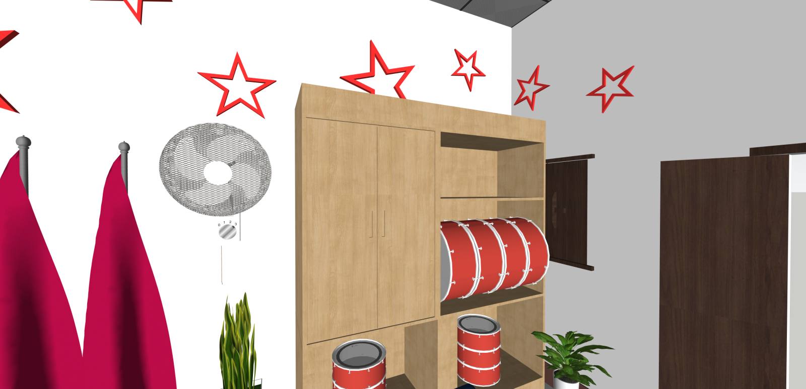 现代党建室SU模型下载【ID:1216052659】