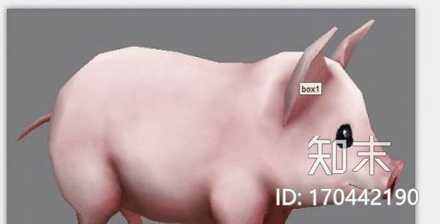现代3D小粉猪CG模型下载【ID:170442190】