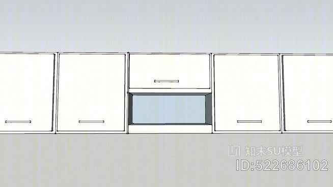 顶级厨柜SU模型下载【ID:522686102】