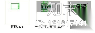 现代办公楼大厅室内装修图cad施工图下载【ID:161817141】