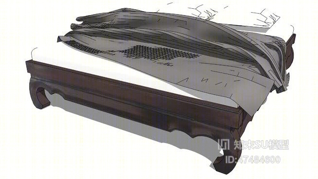 双人床SU模型下载【ID:518046245】