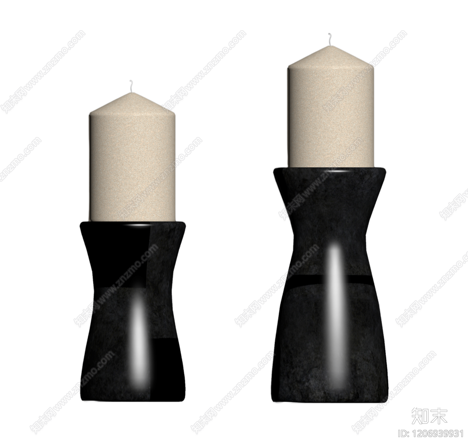 双烛台装饰摆件3D模型下载【ID:1206939931】