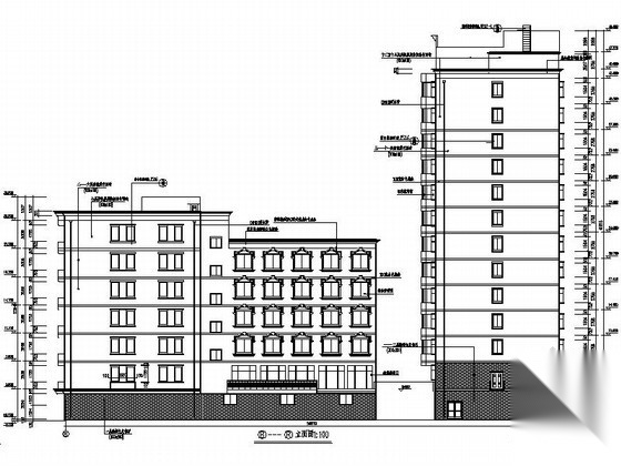 某商业综合楼建筑扩初图cad施工图下载【ID:166705123】