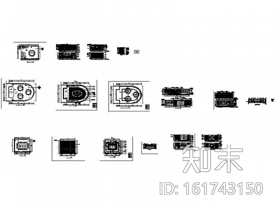 宾馆多功能厅装修图cad施工图下载【ID:161743150】